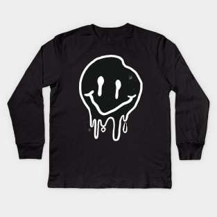 Melting Smiley Kids Long Sleeve T-Shirt